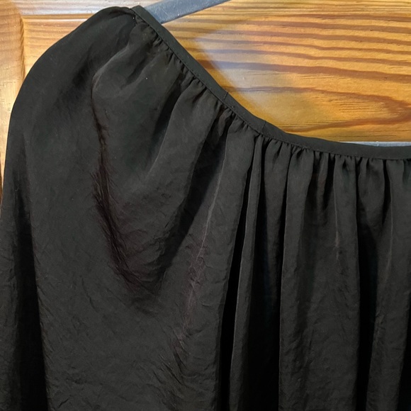 Michael Kors Black Dressy V-Neck Top Blouse Smocked Low Waist Peplum 1XL - Picture 7 of 7